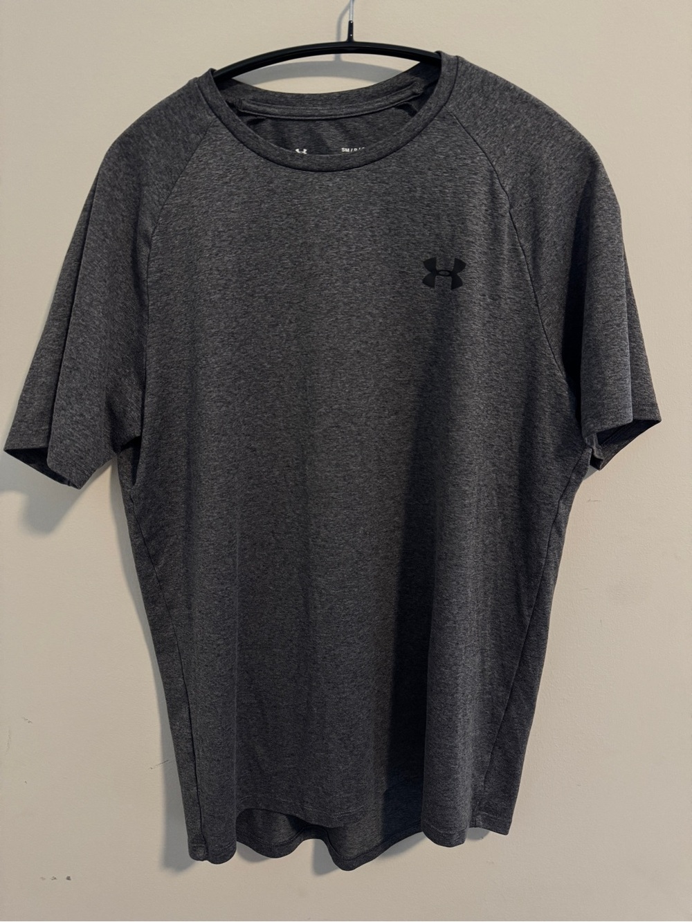 Under Armour Men’s Tech Tee Heather Charcoal Short-Sleeve Performance T-shirt S